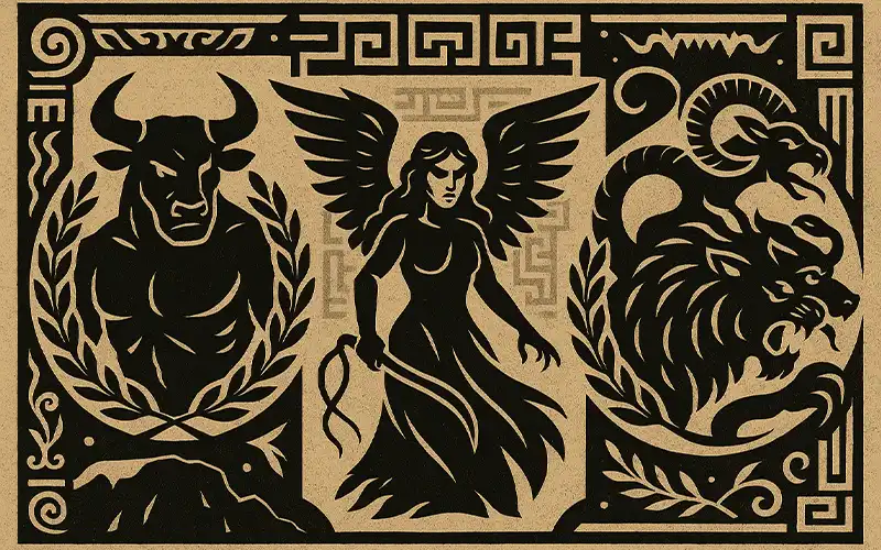 Ancient glowing stone tablet representing Percy’s prophecy